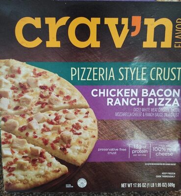 Crav'n flavor pizzeria style crust chicken bacon ranch pizza - نتاج - en