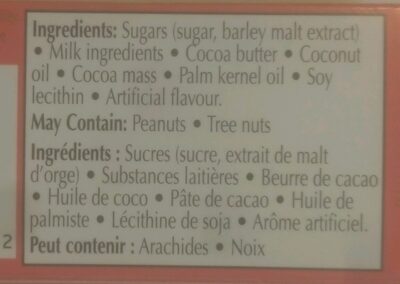 Milk Chocolate - Ingrédients