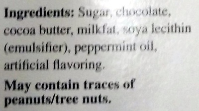 Lindt, dark chocolate, intense mint - Ingredienti - en
