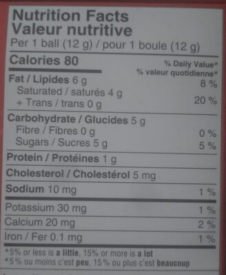 Lindor Milk Chocolate - Tableau nutritionnel - en