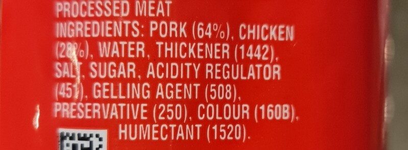 Luncheon Meat - Ingredients