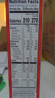 Frosted mini wheals strawberry whole grain cereal - Nutrition facts