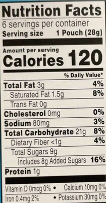 Pop-tarts crisps - Nutrition facts