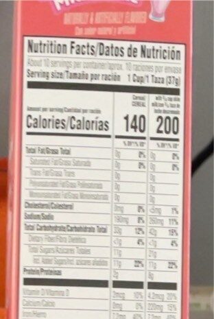 Frosted flakes strawberry milkshake - Nutrition facts