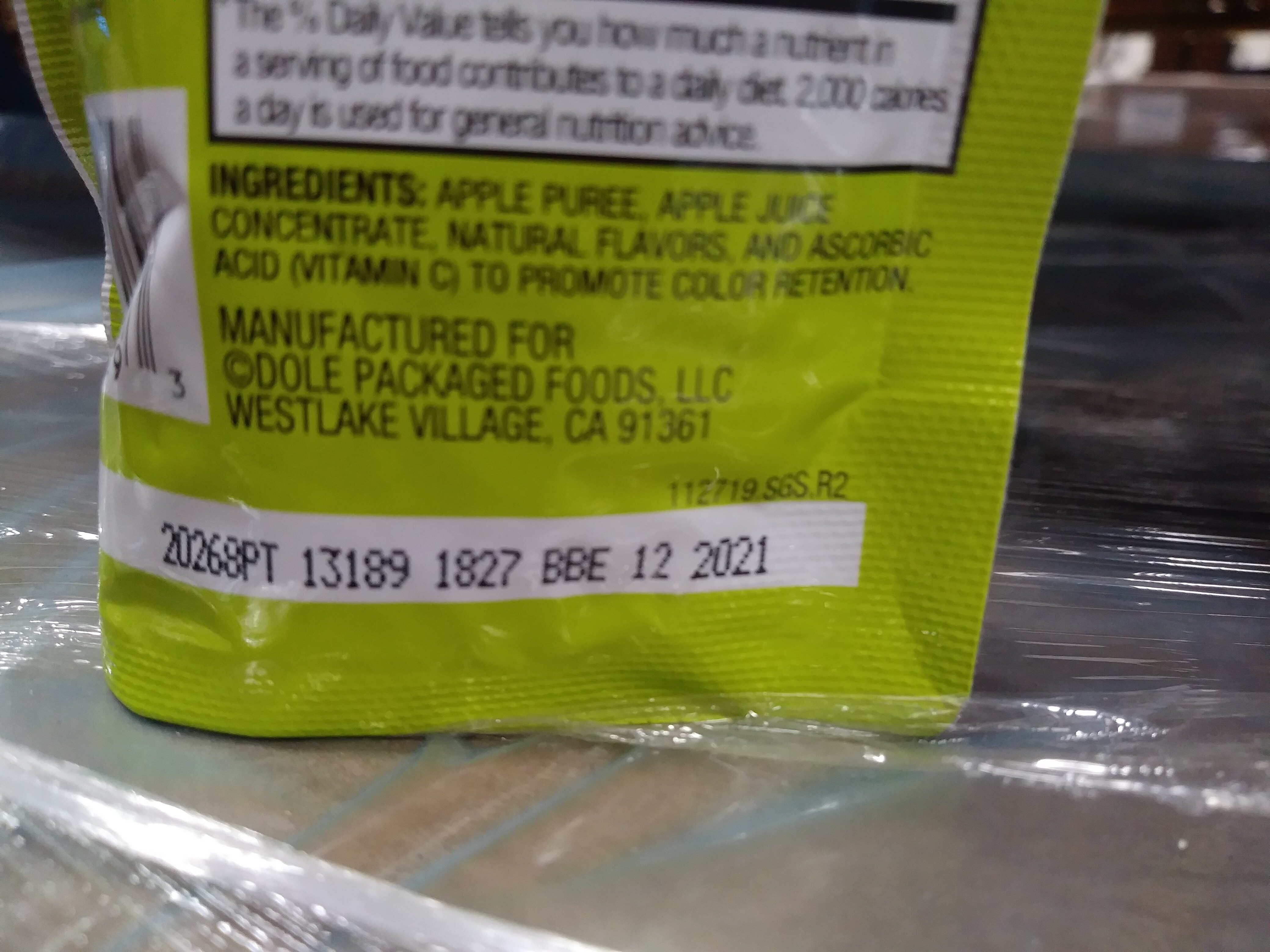 Fruitocracy squeezable fruit pouch - Ingredients