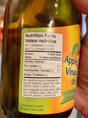 Apple cider vinegar - Ingrédients - en