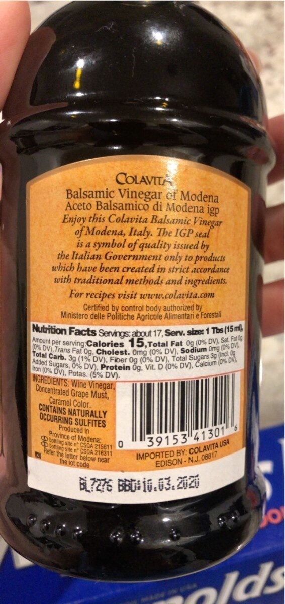 Balsamic Vinegar Of Modena - Nutrition facts