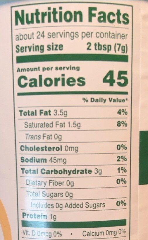 crispy onions - Nutrition facts