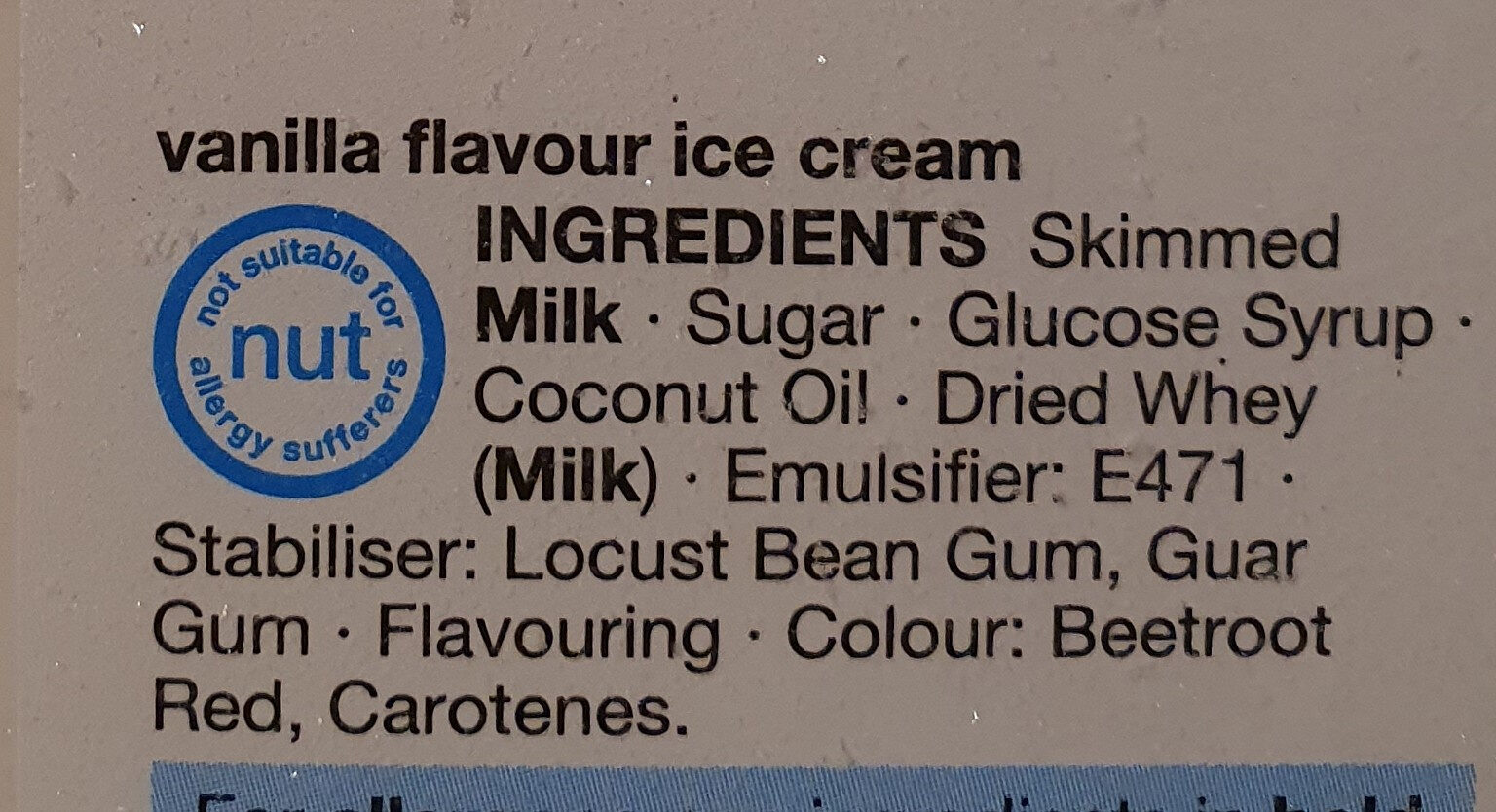 Vanilla soft scoop - Ingrediënten - en