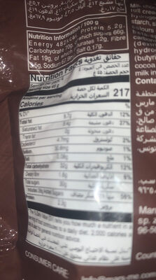 M & M Chocolate (180 G) - Tableau nutritionnel - en
