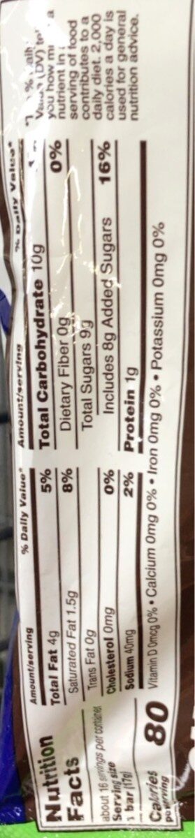 Snickers - Nutrition facts