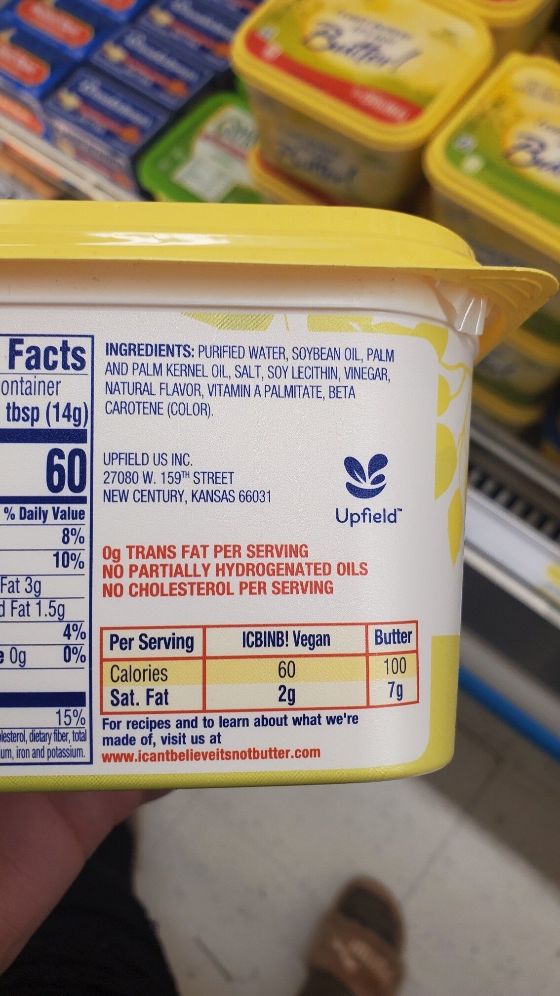 45% Vegetable Oil Spread, It'S Vegan - Ingredients
