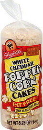 Popped Corn Cakes, White Cheddar - Product