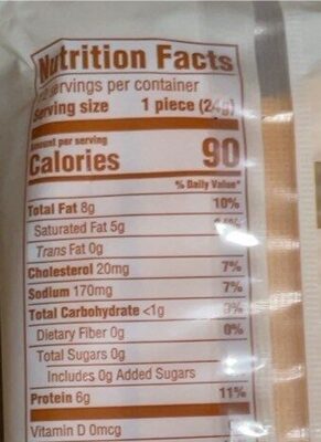 Mild Cheddar Cheese Sticks - Nutrition facts