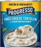 Three cheese tortellini in a creamy soup with spinach - Produkt
