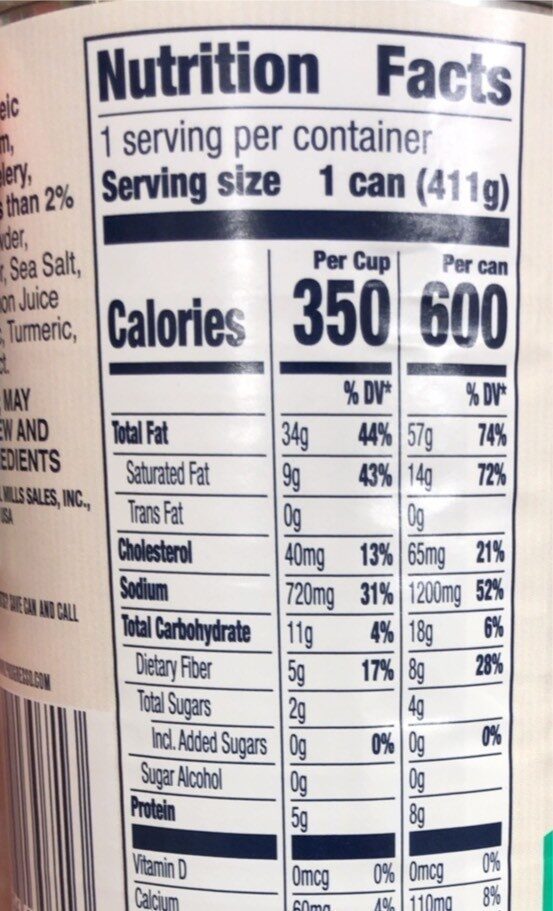 Keto Friendly - Nutrition facts