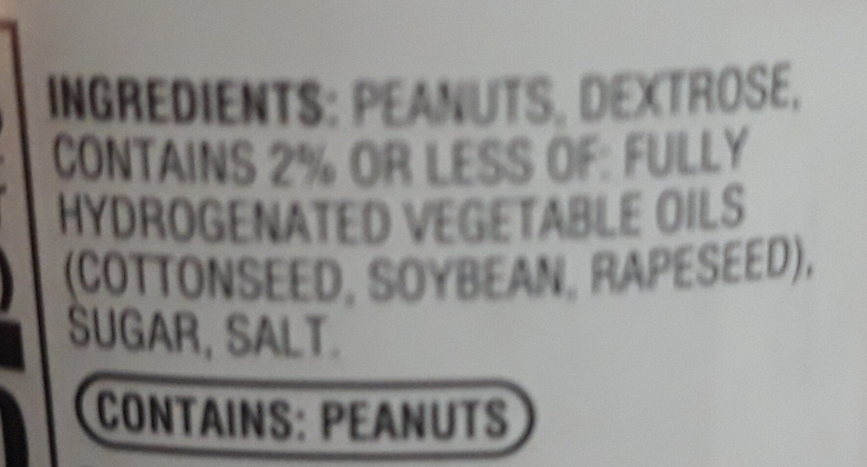 Peanut Butter - Ingredients