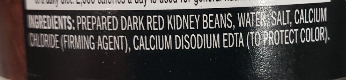 Dark Red Kidney Beans - Ingredients