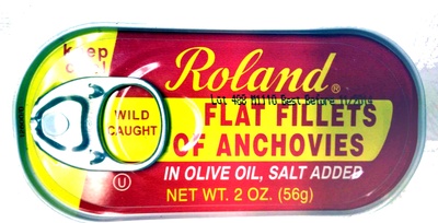Flat fillets of anchovies in olive oil - Product