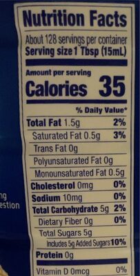 Coffee Creamer - Nutrition facts