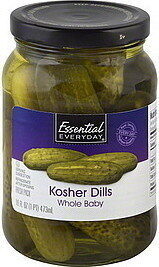 Supervalu, Inc., KOSHER DILLS WHOLE BABY, barcode: 0041303005507, has 2 potentially harmful, 2 questionable, and
    0 added sugar ingredients.