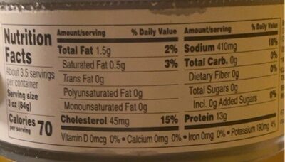 Chicken breast meat with rib meat in water - Nutrition facts