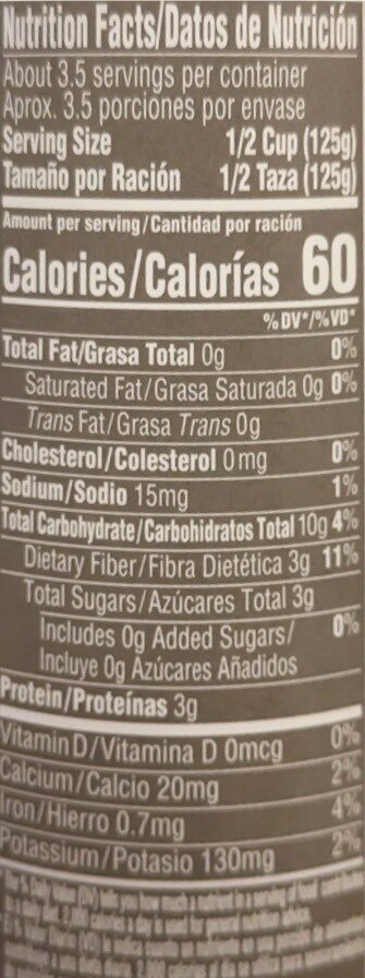 Tender sweet peas - Nutrition facts