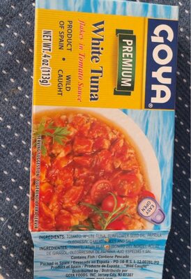 White Tuna flakes in Tomato Sauce