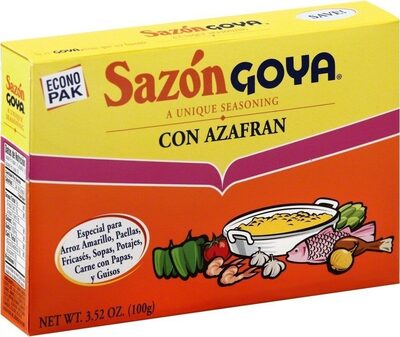 Calories in Goya Foods  Inc. Sazon Azafran Econopak