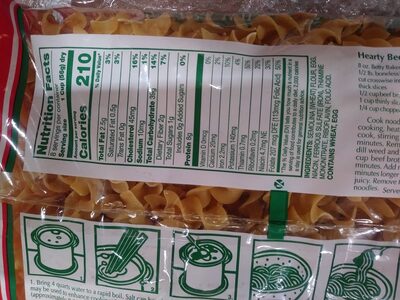 Betty Baker Extra Wide Egg Noodle - Ingredients