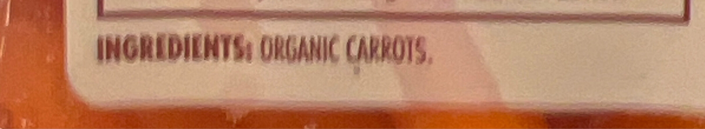 Baby carrots - Ingredients