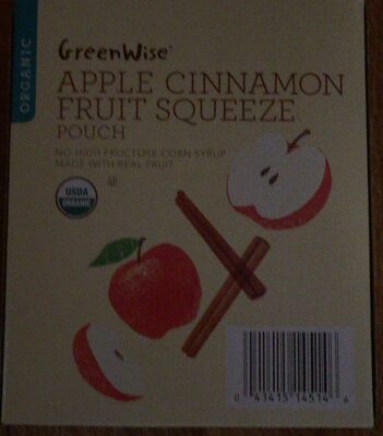Organic Apple Cinnamon Fruit Squeeze Pouch