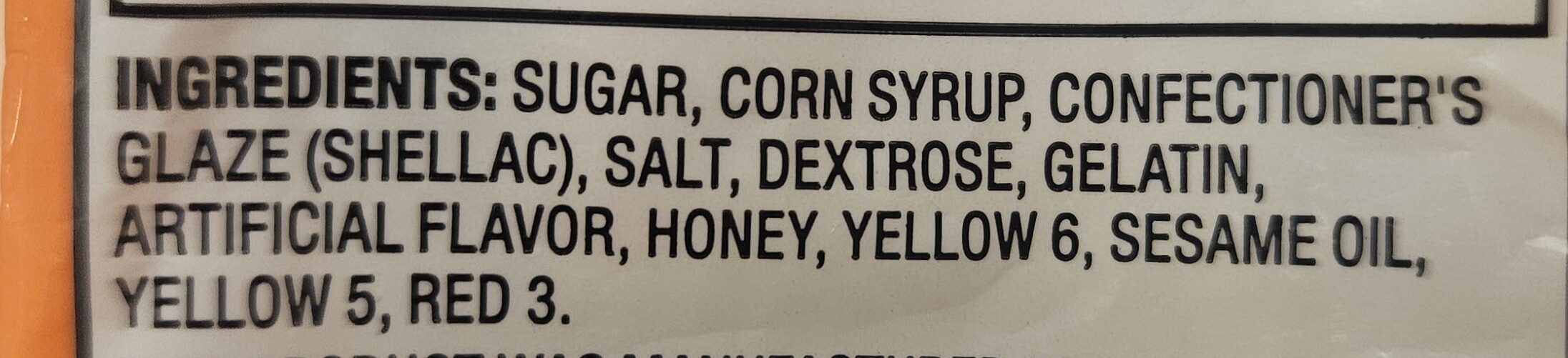 Candy corn - Ingredients