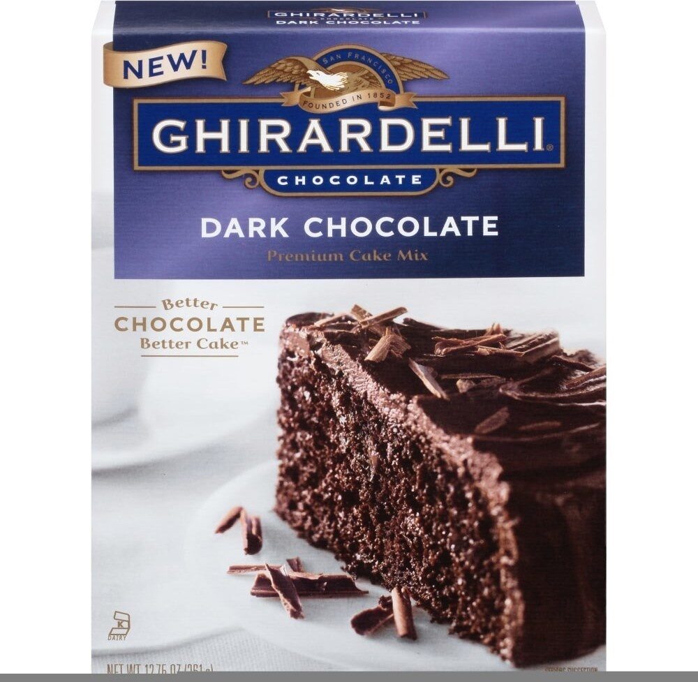 Ghirardelli dark chocolate premium cake mix - Produit - en