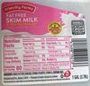 fat free skim milk - Product