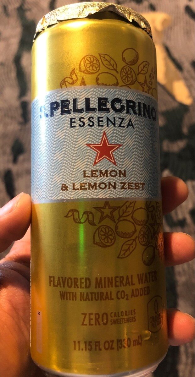 Lemon & lemon zest flavored mineral water, lemon & lemon zest - Product