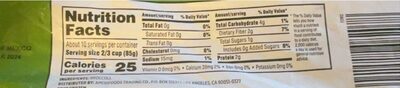 First street broccoli cuts - Nutrition facts