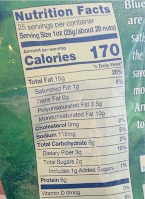 Bold wasabi & soy sauce almonds - Nutrition facts