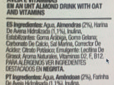 Almond Breeze - Ingredients - es