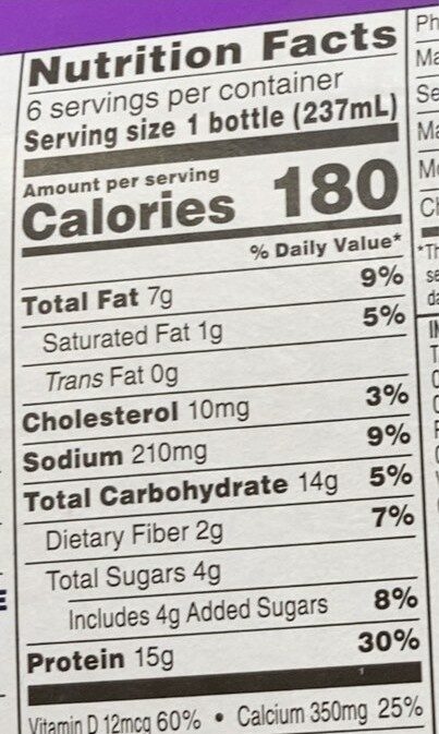 Calorie smart balanced nutritional drink rich chocolate - Nutrition facts