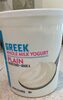 Greek whole milk yogurt plain - Producto