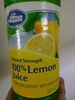 100% Lemon juice from concentrate with added ingredients - Product