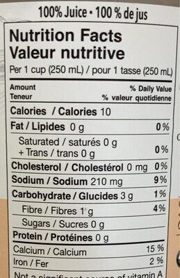 Pure aloe - Nutrition facts - fr