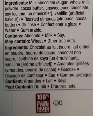 Chocolate almonds - Ingrédients