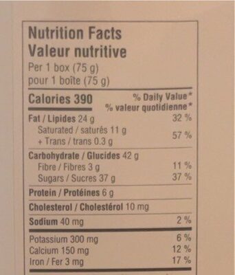 Chocolate almonds - Tableau nutritionnel