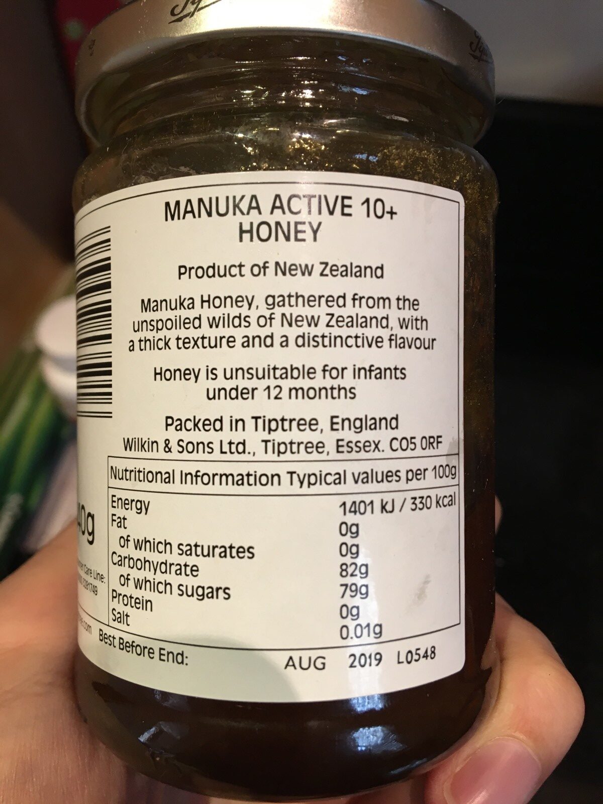 MANUKA ACTIVE 10+ - Ingredients - fr