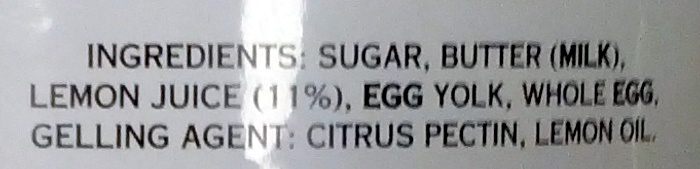 Lemon curd - Ingredients