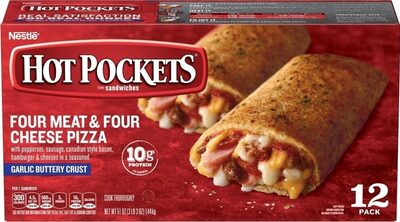 Four meat and four cheese pizza sandwiches - Product