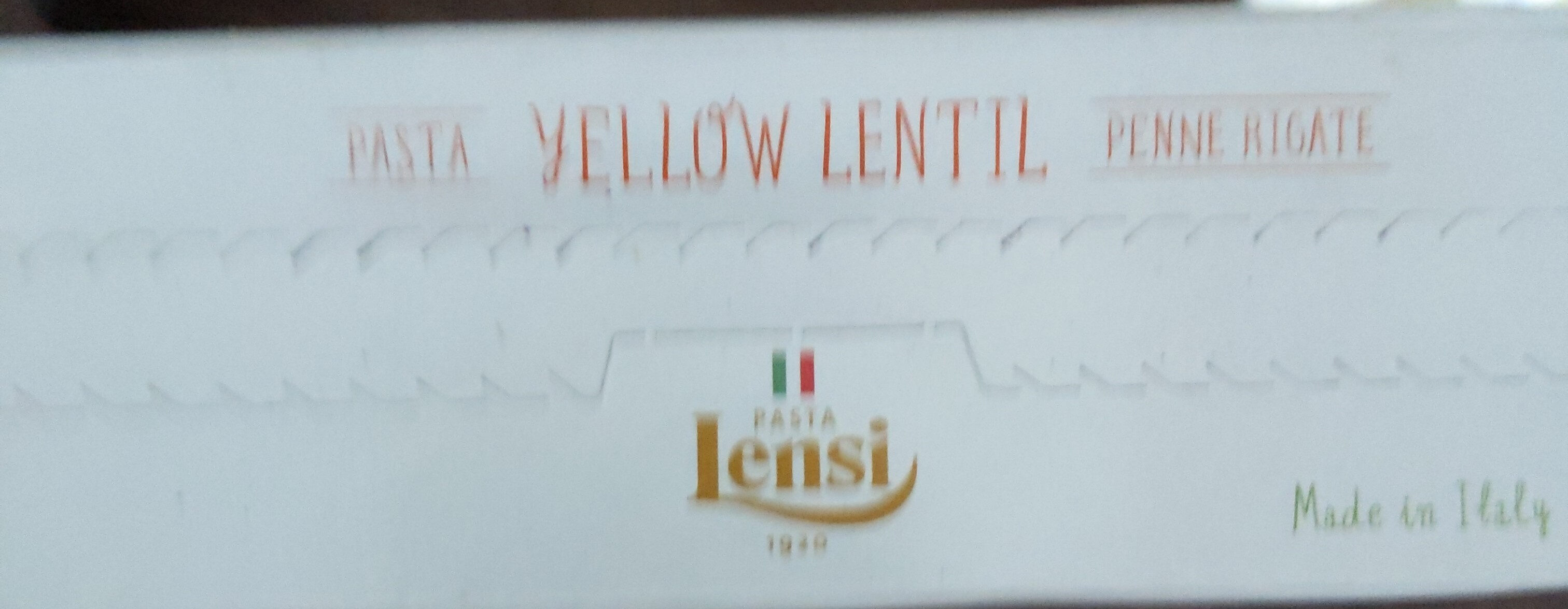 Yellow Lentil Penne Rigate - Product