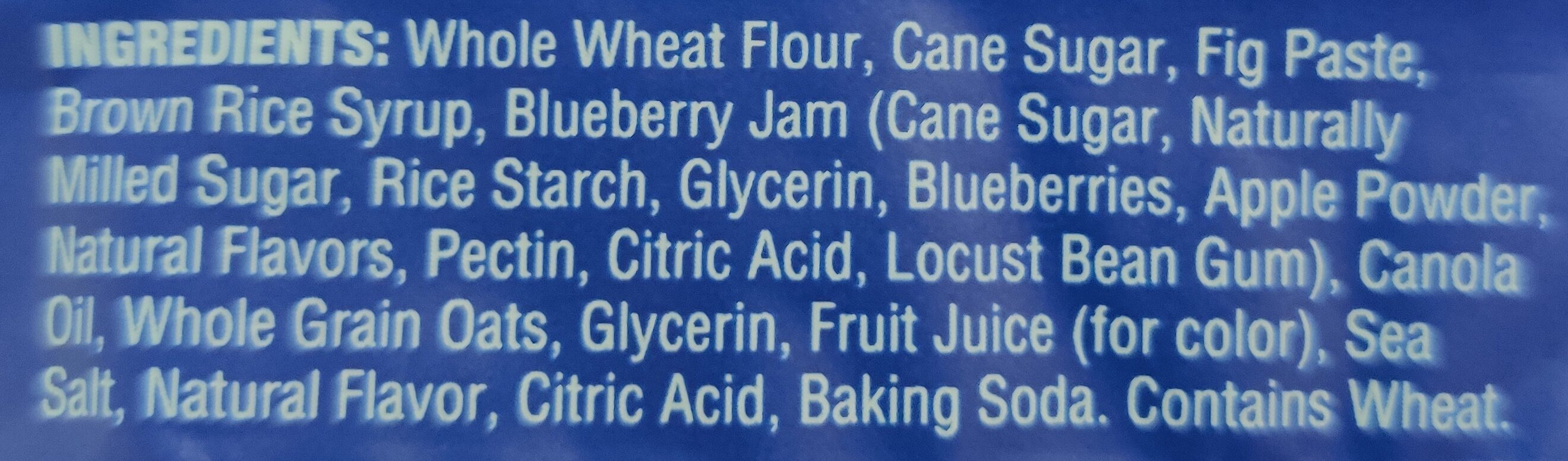 Blueberry Fig Bar - Ingredients